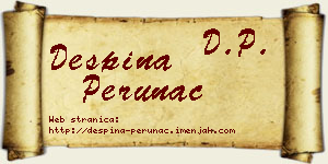 Despina Perunac vizit kartica